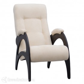 Кресло для отдыха Неаполь Модель 9 без лозы (Венге-эмаль/Ткань Ваниль Verona Vanilla) в Ирше - irsha.katalogmebeli.com | фото