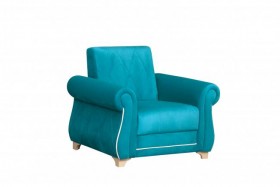Кресло для отдыха "Порто" (велюр киви бирюза / микровельвет крем) в Ирше - irsha.katalogmebeli.com | фото