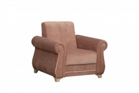 Кресло для отдыха "Порто" (велюр киви корица / микровельвет крем) в Ирше - irsha.katalogmebeli.com | фото