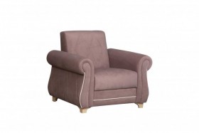 Кресло для отдыха "Порто" (велюр текстура лиловый / микровельвет крем)/осн. в Ирше - irsha.katalogmebeli.com | фото