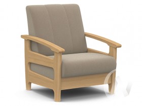 Кресло для отдыха Омега (бук лак/CATANIA LATTE) в Ирше - irsha.katalogmebeli.com | фото