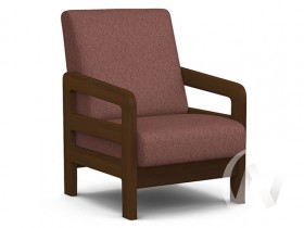 Кресло отдыха Вега-34 (орех лак/UNO BERRY) в Ирше - irsha.katalogmebeli.com | фото