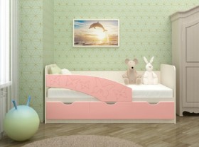 Кровать Бабочки 1,6м (Розовый металлик) в Ирше - irsha.katalogmebeli.com | фото