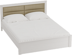 Кровать Элана 1400 с основанием Бодега белая в Ирше - irsha.katalogmebeli.com | фото