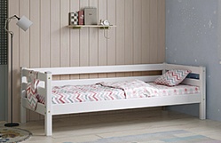 Кровать Соня Вариант 2 с задней защитой Белый полупрозрачный в Ирше - irsha.katalogmebeli.com | фото