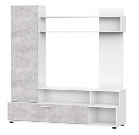 Мебель для гостиной "МГС 9" Белый / Цемент светлый в Ирше - irsha.katalogmebeli.com | фото